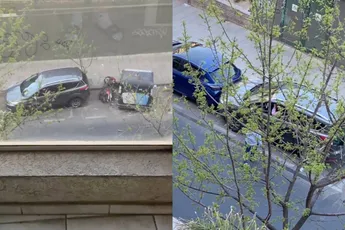 Spaanse madam maakt van parkeren wel een beetje een zooitje