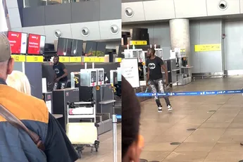 Hele boze meneer slaat vliegveld kort en klein