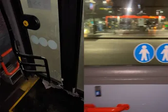 Meisje in slaap gevallen in bus in Amsterdam en nu kan ze er niet meer uit