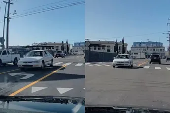 Malle man racet in z’n achteruit door rood in Oakland