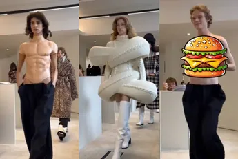 Nederlandse ontwerper Duran Lantink shockeert Parijs met “blote-borsten-creatie” tijdens Fashion Week