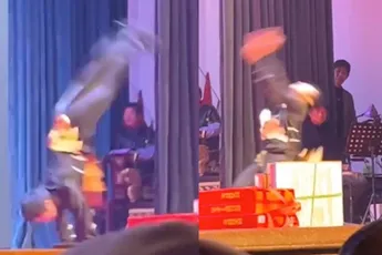 Circusartiest laat er geen gras over groeien en gaat alles een malle