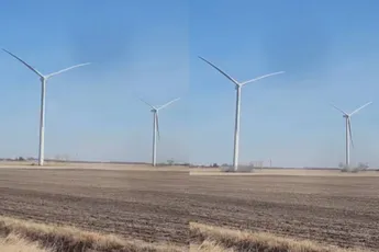 Spectaculaire sloop van twee windturbines in Iowa is oddly satisfying