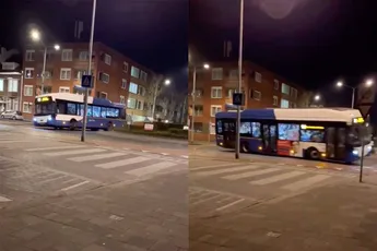 Buschauffeur tijdens carnaval in Maastricht doet bij elke rotonde een rondje van de zaak