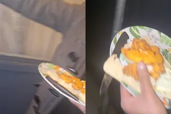 Flat in Zaandam in de fik en iemand vlucht gewoon met een bord eten