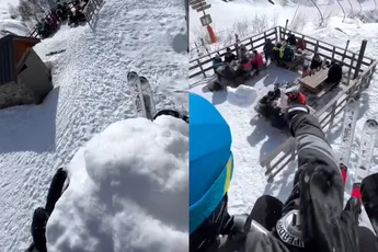 Kerel weigert volwassen te worden en geeft eentje even wat sneeuw op z’n muil
