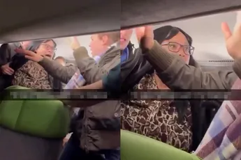 Vrouw trekt opmerking over haar moeder niet en gaat op de vuist in een vliegtuig