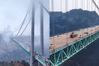 China bouwt bizar hoge brug: Huajiang Canyon Bridge wordt nieuwe wereldrecordhouder