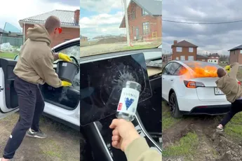 Kijk, zo sloop je dus een ooit zo coole Tesla