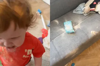 Als je even niet oplet: Zoon heeft as van opa opgegeten