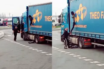 Video weer viraal: Bij deze chauffeur hoeft de douane niet te controleren, hij regelt het zelf wel