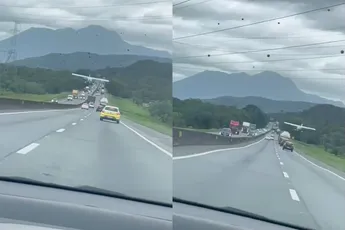 Vliegtuigje zet ‘m gewoon op de snelweg neer ergens in Brazilië