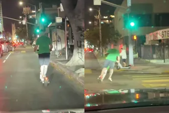 Elektrische deelstep, zuipen en West Sunset Boulevard is niet zo’n gelukkige combinatie