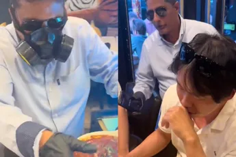 Daniel gaat viraal na poging tot eten van heetste curry van Londen