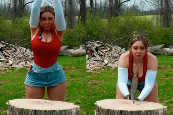 Hout hakken is gewoon net even leuker met influencer Gia Armani