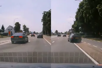  3 auto’s met gele kentekens laten Belgen in Lanaken even zien hoe het niet moet