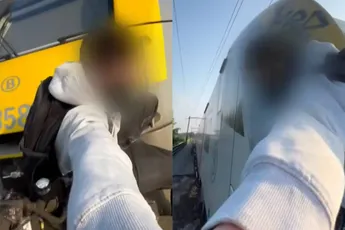 🤦‍♂️ Doe dit niet na: Tiener hangt aan rijdende Belgische trein en filmt alles voor likes