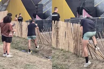 Feestvierder op Defqon.1 laat zich niet afschrikken door een hek