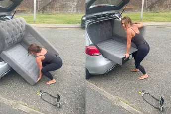 Jennifer Aniston van Temu heeft geen ruimtelijk inzicht