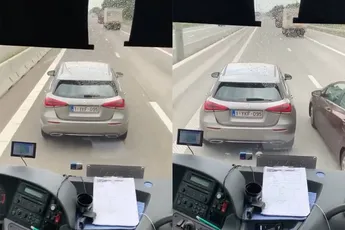 Totaalidioot wil linksplakker duidelijk maken dat hij het verkeer ophoudt