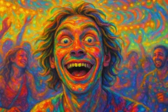 Zonder ook maar iets te nemen snoeihard trippen op een festival