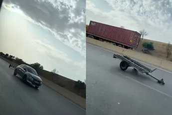 Aanhanger is zijn baasje kwijt en zet de achtervolging in