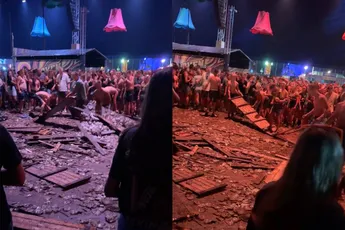 Bezoekers Zwarte Cross zijn zondagavond zelf begonnen met afbreken van de Megatent