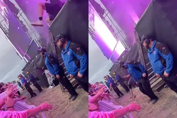Cameraman is snel beneden op Palmesus Fest in Noorwegen