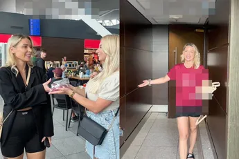 Dames geven elkaar shirtjes voor vakantie - gasten hebben altijd prijs
