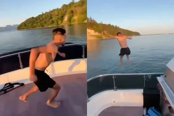 Kijken voordat je van een boot springt is best een aardig idee