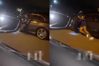 Man denkt hij is Vin Diesel en stapt uit auto, gaat heel erg FOUT!