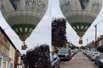 Luchtballon komt akelig dichtbij huizen bij noodlanding in Bedford