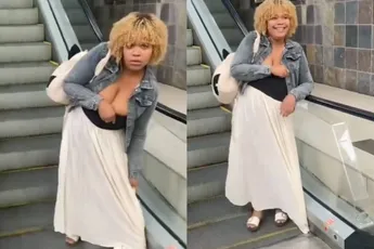 Bettina zou op date gaan, maar werd verslagen door roltrap