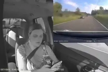 Huurauto gecrasht: dashcam zet vrouw keihard op haar plaats na leugen