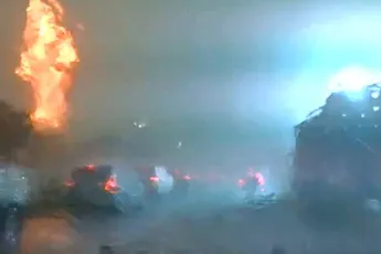 Weer eens wat anders: bliksem slaat vol in op een transformator in South Carolina