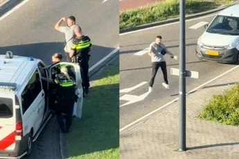 Knetterboze meneer in Schiedam wordt slecht gezet door eigen gedrag en geniale edit
