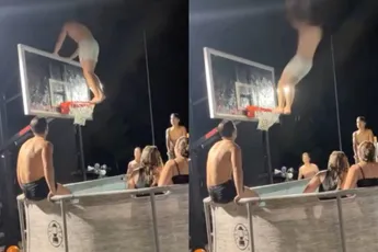 Amateur-stuntman is er een van eerst doen, dan denken