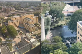 Amateurverslaggever laat zien hoe dichtbij het AZC in Amsterdam de politie een mes heeft gevonden