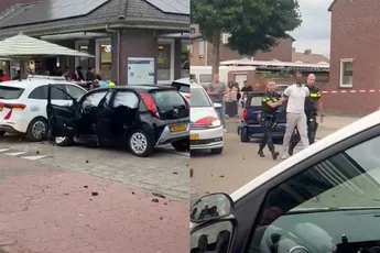 Video: wilde politieachtervolging eindigt in crash in Roermond, gewonden en waarschuwingsschot