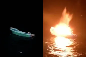 U.S. Coast Guard blaast drugboot op in Caribisch gebied: 5.800 kilo coke onderschept