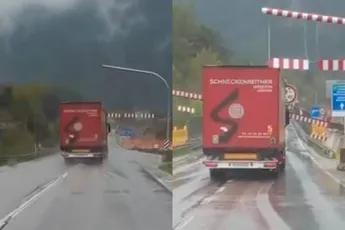 Deze zag de vrachtwagenchauffeur zelf ook wel aankomen, FAFO-momentje