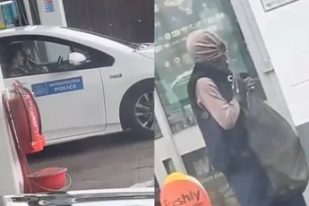 Metropolitan Police niet al te scherp als voor hun neus een tankstation leeg gejat wordt