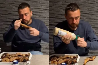 Kletsnatte zuiplap ging top, tot de fles saus lastig begon te doen