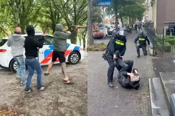 Gewoon een gezellige compilatie van 'hooligans' die losgaan in Den Haag