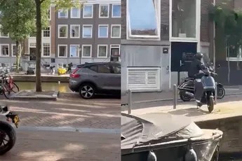 Gewoon een overval op klaarlichte dag op de Lauriergracht in Amsterdam