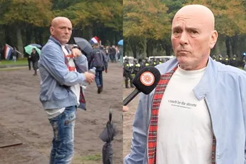 Ondertussen tijdens de rellen in Den Haag: Man schenkt Baco'tje in en leeft het goede leven