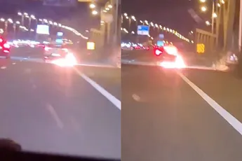 We weten het niet zeker, maar er kan een auto in de fik staan op de A15