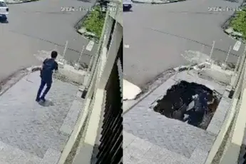 Braziliaanse student zakt plots door stoep en verdwijnt in sinkhole