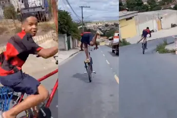 Braziliaanse “stuntman” vergat bocht te nemen tijdens zijn ritje