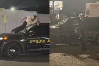 Amerikaanse cop kan maar beter even de politie bellen